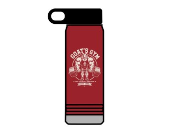 Goat's Gym 20oz Steel Water Bottle - Fitness Motivational Sports Flask