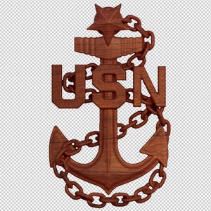 USN Senior Chief Anchor STL for CNC and 3D Printing