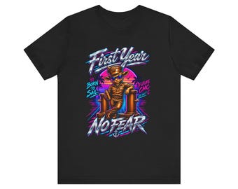 First Year No Fear - New Navy Chief Retro Goat Tee - CPO Pinning Gift