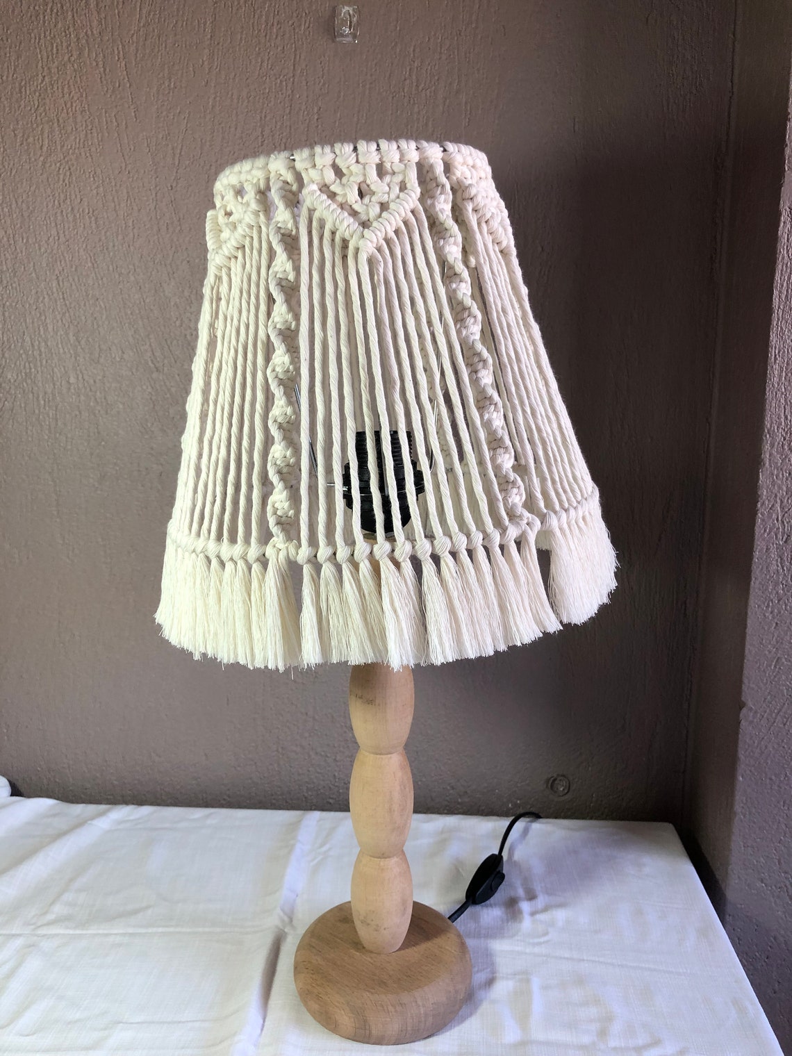 Boho Macrame Lampshade Boho Lampshade Lamp Cover Boho Etsy