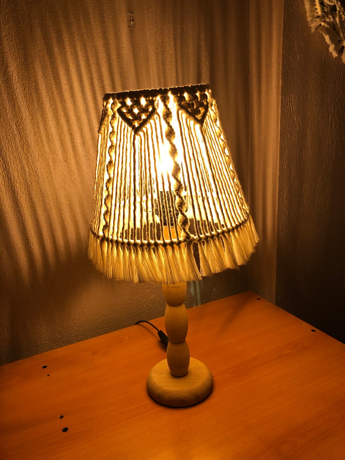 Boho Macrame Lampshade Boho Lampshade Lamp Cover Boho Etsy