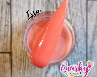 Issa Dip Powder - Coral Dip Powder, Acrylic Dip Powder, Nail Dip Powder, Spring Dip Powder, DIY Nail Dip Powder