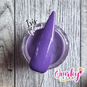 Iris Dip Powder - Glow Dip Powder, Purple Dip Powder, Acrylic Dip Powder, Nail Dip Powder, Spring Dip Powder, DIY Nail Dip Powder