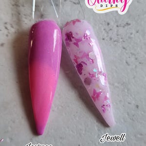 Journee Jewell Duo Dip Powder - Charity Duo Dip Powder, Butterfly Dip Powder, Glitter Dip Powder, Acrylic Dip Powder, Quirky Dips, DIY Nails
