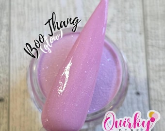 Boo Thang Dip Powder - Lila Glödande Dip Powder, Nageldip Powder, Alla hjärtans dag Dip, Lila Dip Powder, Quirky Dips, Hemma Naglar