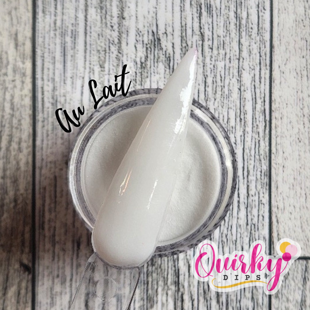 Au Lait Dip Powder Milky White Dip Powder, Acrylic Dip Powder, Nail Dip Powder, Spring Dip