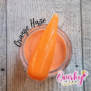 Orange Haze Dip Powder - Halloween Dip Powder, Orange Dip Powder, Orange Nail Dip, Acrylic Dip Powder, DIY Nail Dip, Nail Dip Powder,