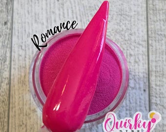 Romance Dip Powder - Raspberry Pink Dip Powder, Magenta Dip Powder, Acrylic Dip Powder, DIY Nails, Valentine's Day Dip Powder, Quirky Dips