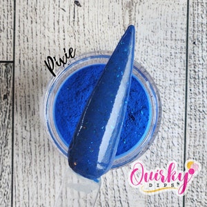 Pixie Dip Powder - Blue Flake Dip Powder, Acrylic Dip Powder, Nail Dip Powder, DIY Dip Powder, DIY Nail Dip Powder, Quirky Dips, Blue Nails