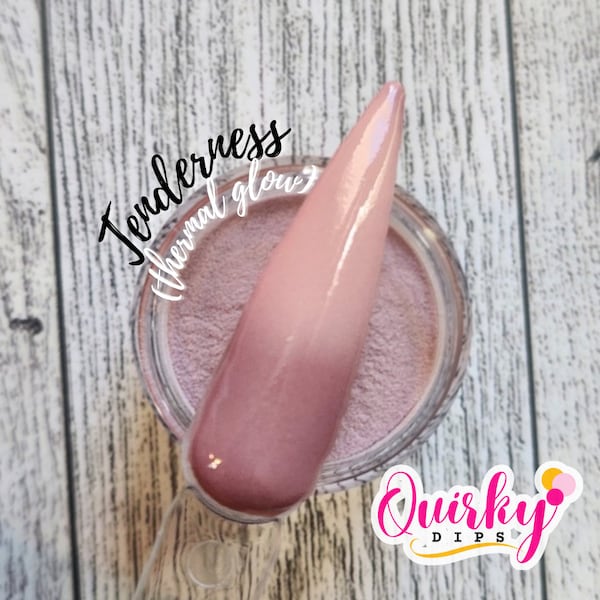 Tenderness Dip Powder - Thermal Glow Dip Powder, Pink Mauve Dip Powder, Acrylic Dip Powder, Nail Dip Powder, DIY Nail Dip Powder