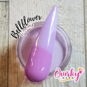 Bellflower Dip Powder - Thermal Purple Dip Powder, Nail Dip Powder, Spring Dip, Acrylic Dip Powder, Quirky Dips, DIY Nail Dip, DIY Nails