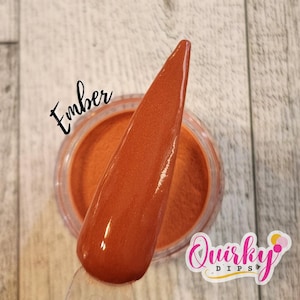 Ember Dip Powder - Burnt Orange Dip Powder, Quirky Dips, Acrylic Dip Powder, Nail Dip Powder, Spring Dip Powder, DIY Nail Dip Powder