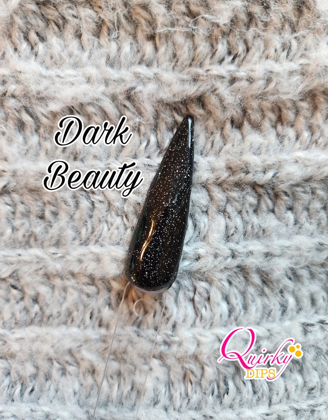 Dark Beauty Dip Powder Black Glitter Dip Powder Acrylic Dip Etsy