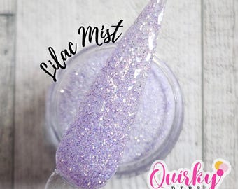 Lilac Mist Dip Powder - Fine Purple Holographic Glitter Dip Powder, Quirky Dips, Nail Dip Powder, Spring Dip Powder, DIY Nail Dip Powder