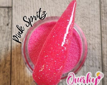 Pink Spritz-dippoeder - roze fijn glitterdippoeder, acryldippoeder, doe-het-zelf nageldippoeder, lentedippoeder, eigenzinnige dips, zomerdip