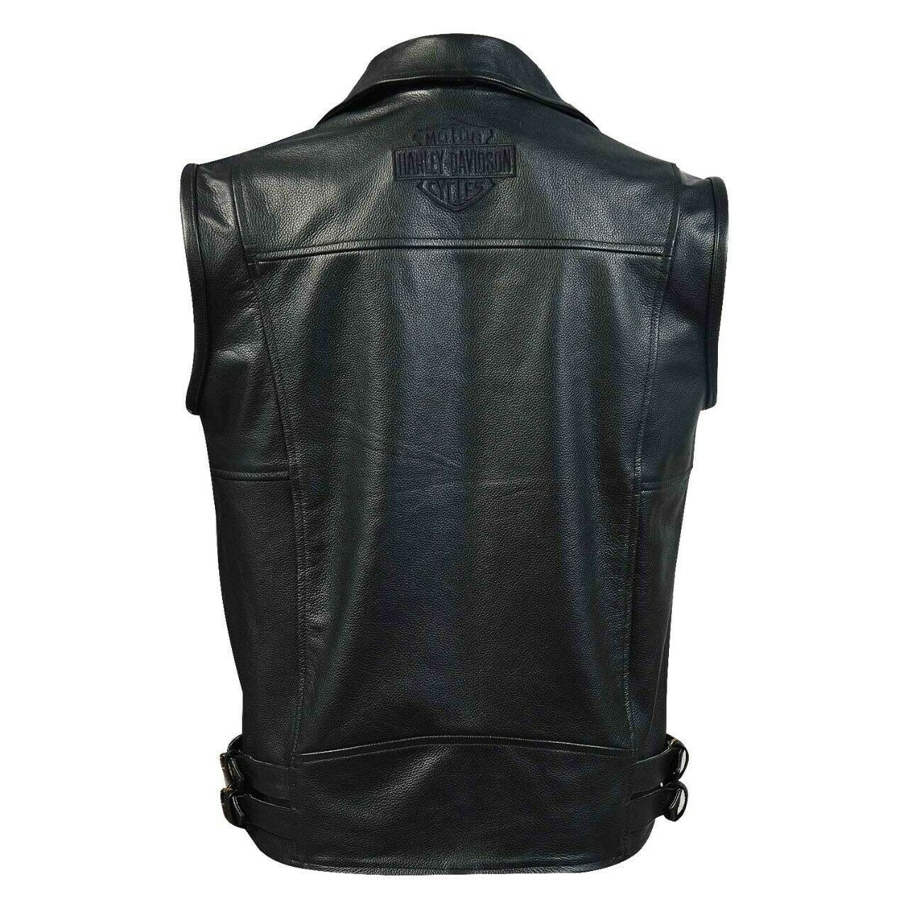 Harley Davidson Men's Passing Link Vest Starts Rugged Cow - Etsy