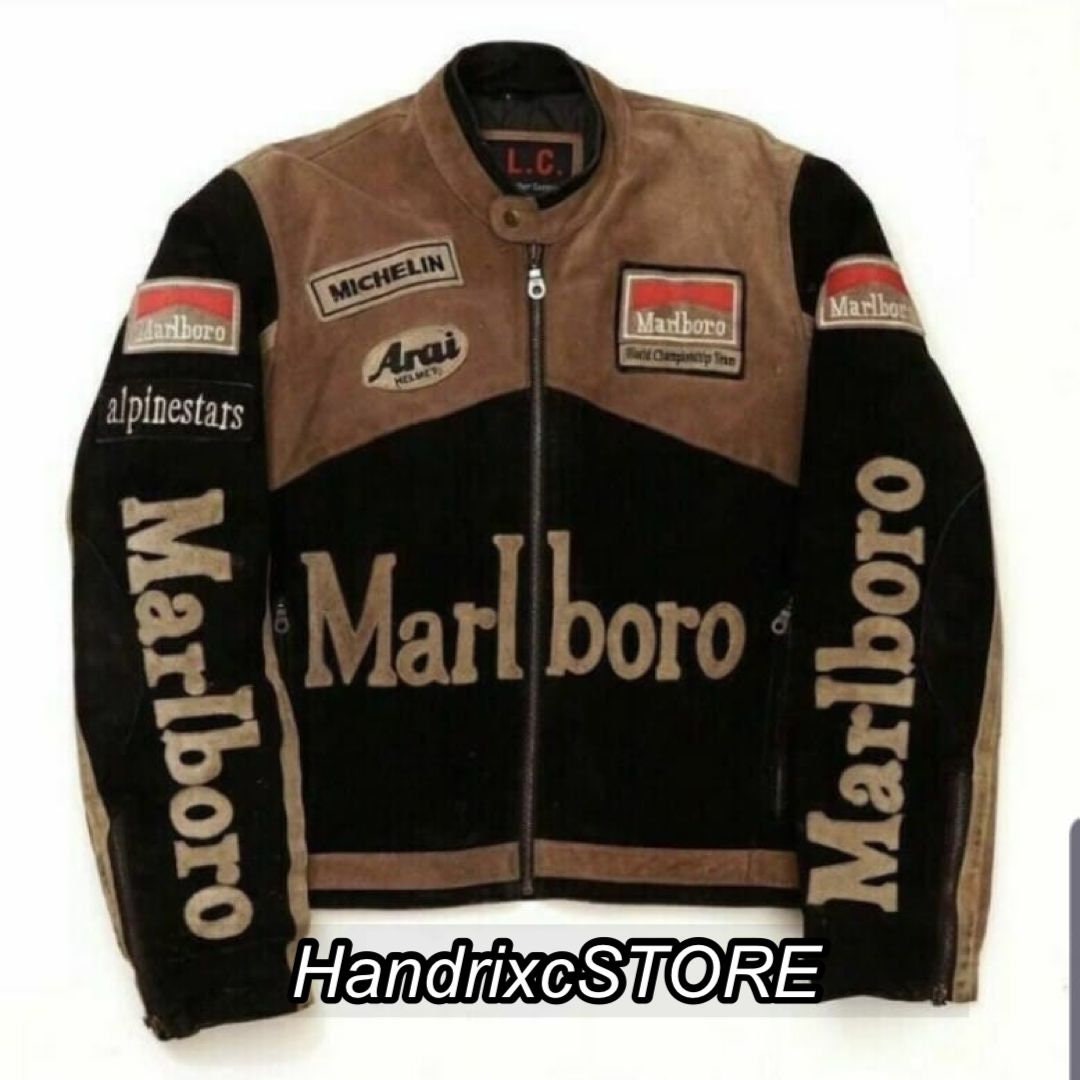 MENS LAMBSKIN JACKET Marlboro Jacket Cafe Racer Jacket - Etsy France