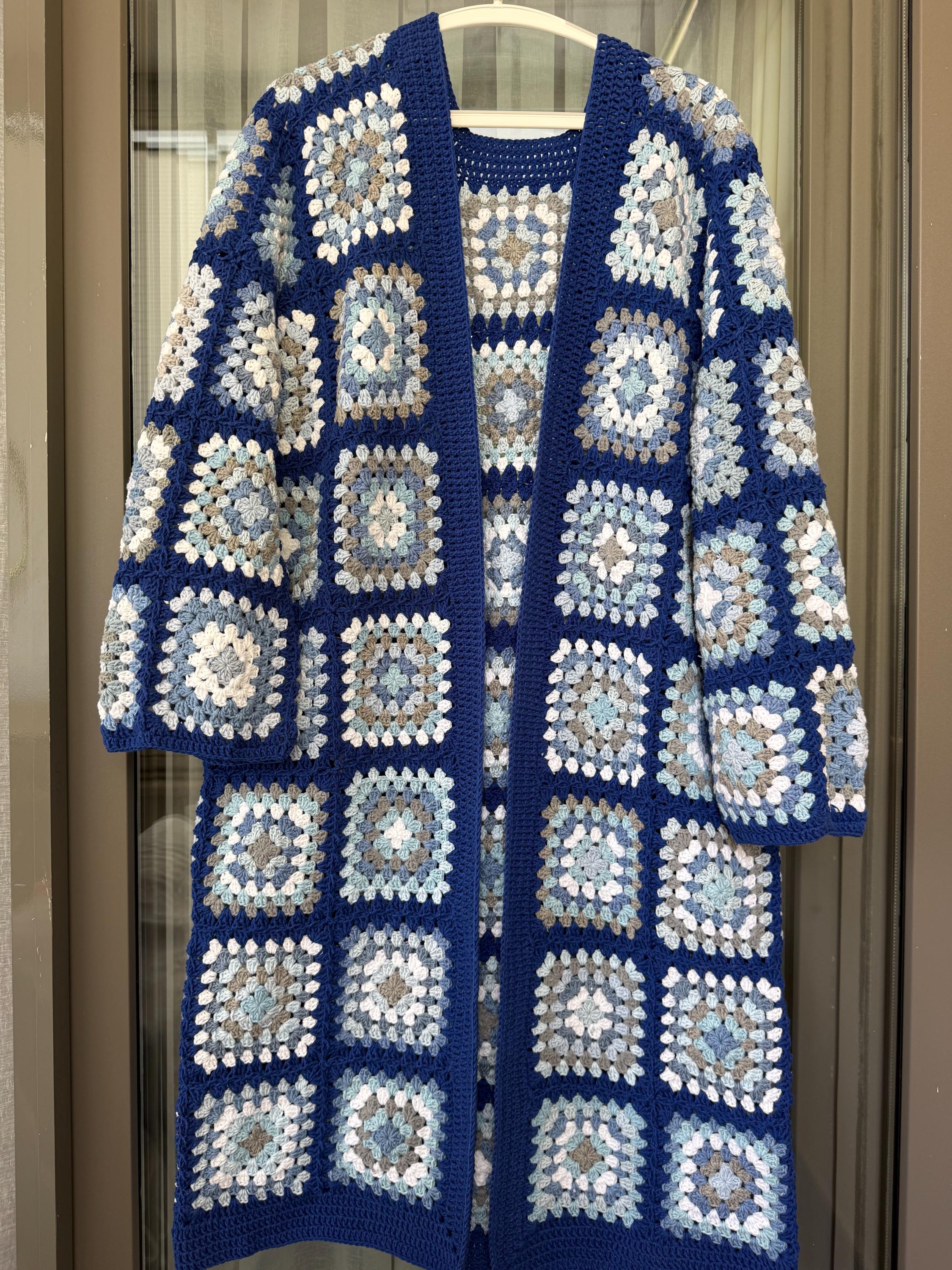 Crochet Granny Square Cardigan, Crochet Cardigan, Handmade