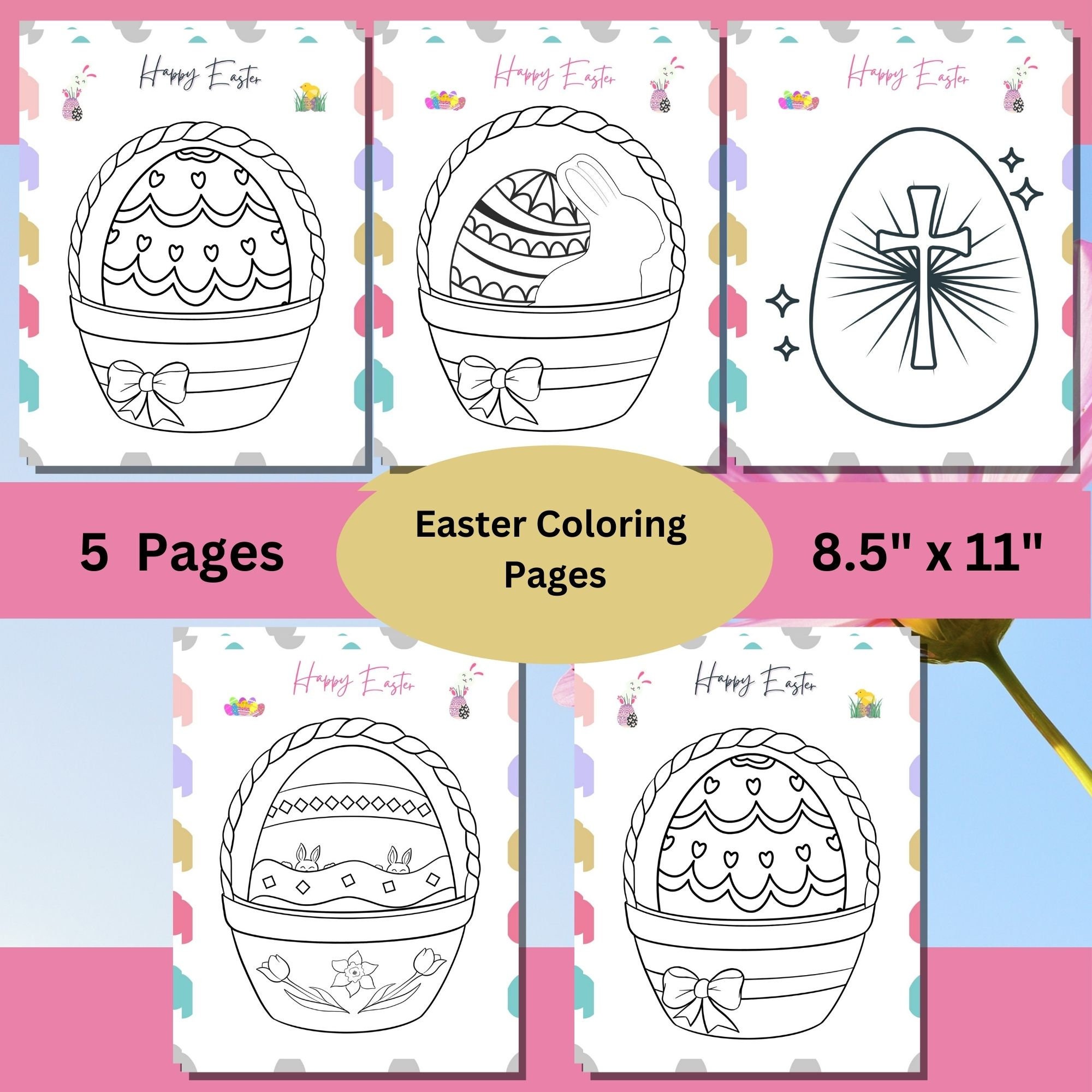 Easter Games and Coloring Pages Bundle, Family Fun (printable PDF) | I ...