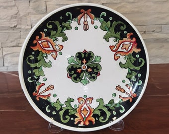 Arte de placa de azulejo pintado a mano hecho a mano con motivo étnico