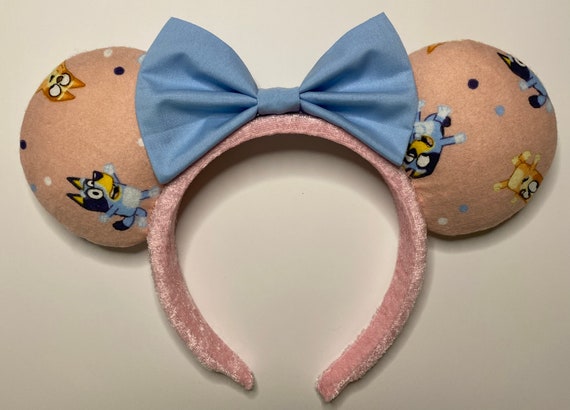 Soft Pink Bluey Cartoon Mouse Ears With Bow Option Headband - Etsy Soft Pink Bluey Cartoon Mouse Ears With Bow Option Headband - Etsy