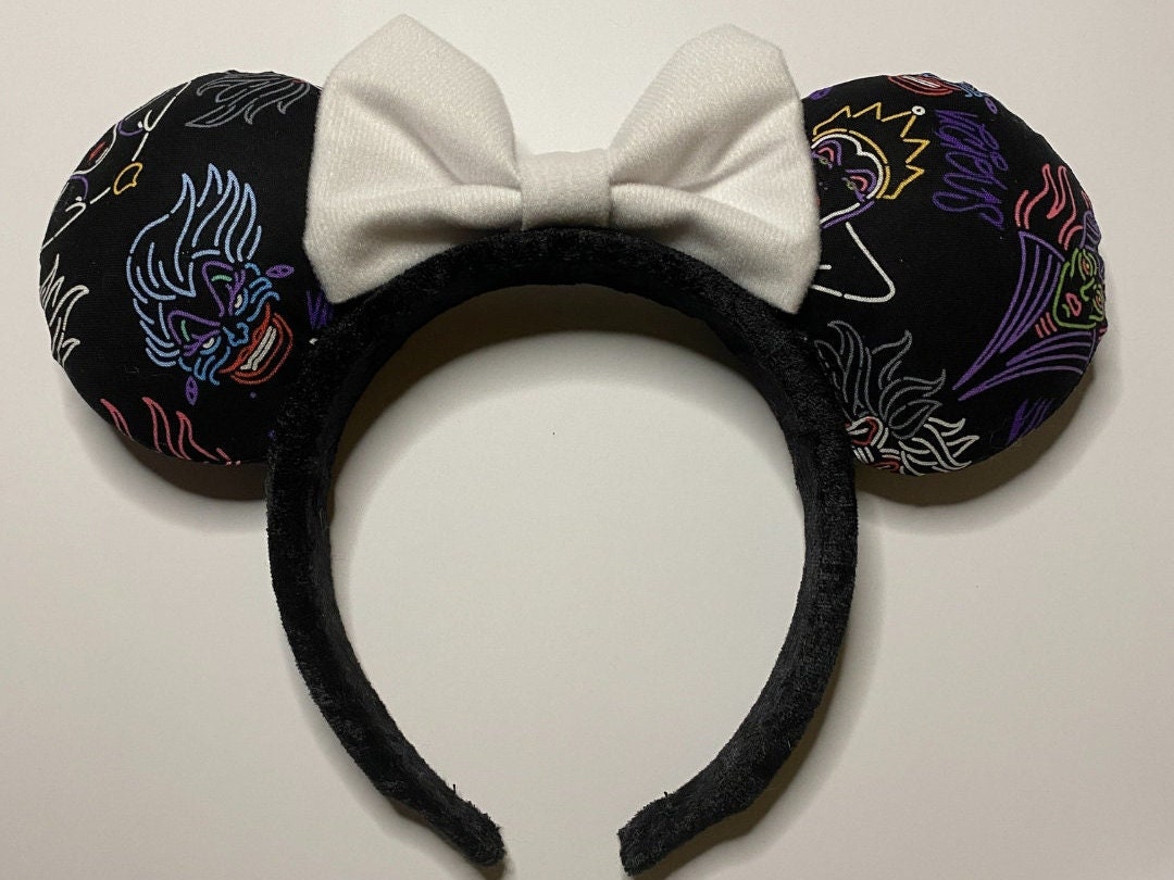 Disney Villains Halloween Ear Headband With Bow and Characters Etsy