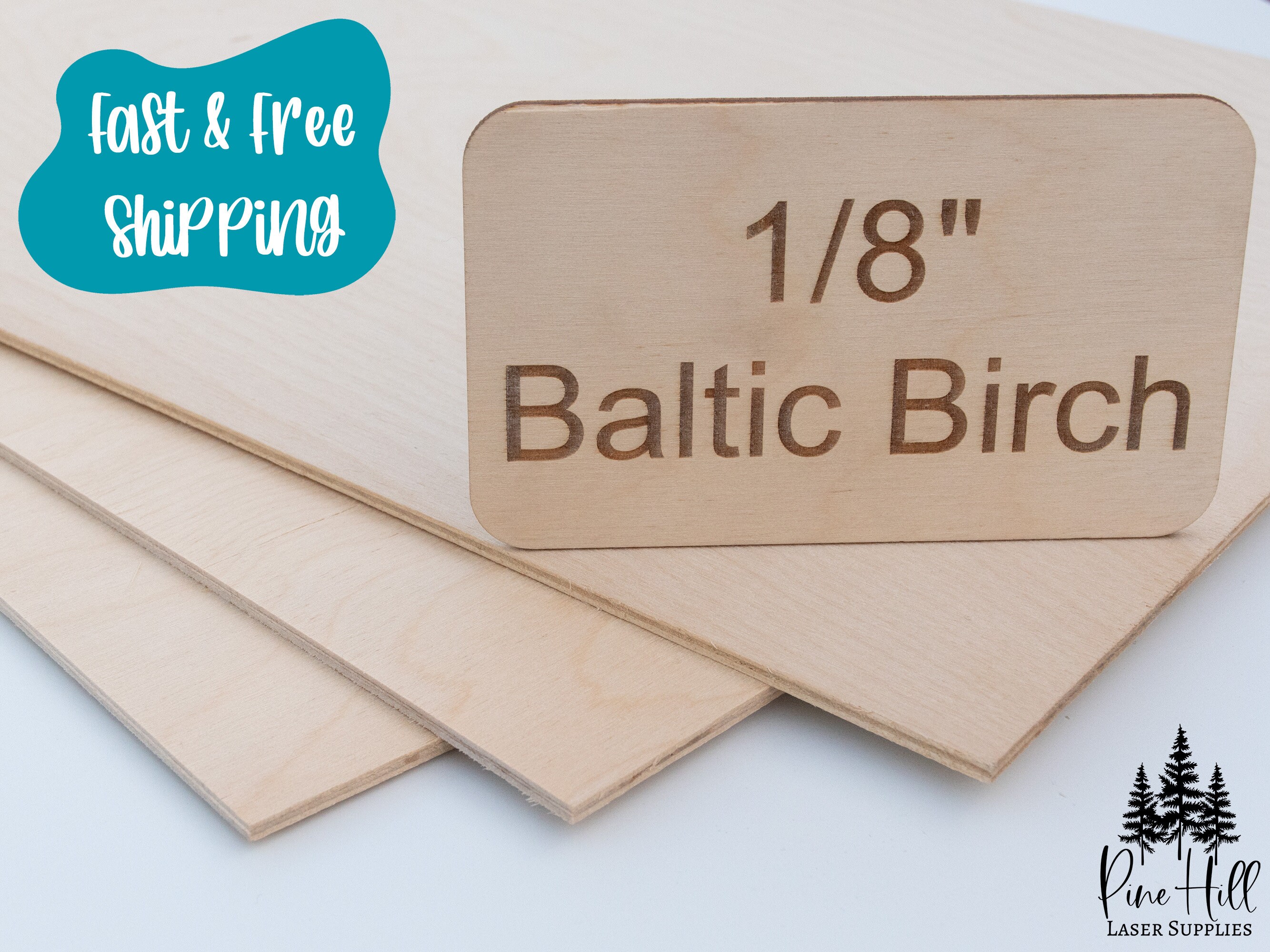 1/8 Baltic Birch Plywood 11.5x19 3mm Glowforge Wood CNC Laser Woodworking  Supplies Natural Unfinished 