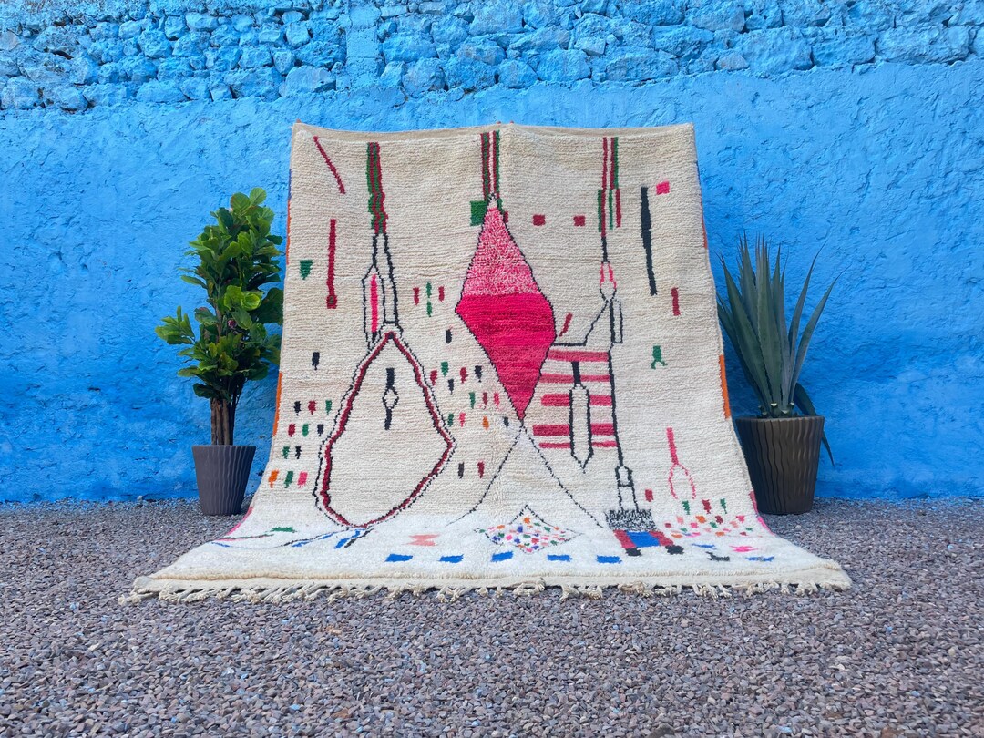 Small Moroccan Carpet, Entryway Scatter Mat, Mini Berber Wool, Bathroom ...