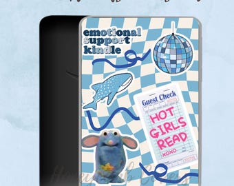 Printable Kindle Cover Insert | Blue Checkerboard Inspired Insert for Clear Case | Basic, Paperwhite, Scribe, & Oasis | Digital Download