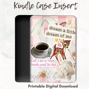 Printable Kindle Cover Insert | Coquette Sticker Inspired Insert for Clear Case | Basic, Paperwhite, Scribe, & Oasis | Digital Download