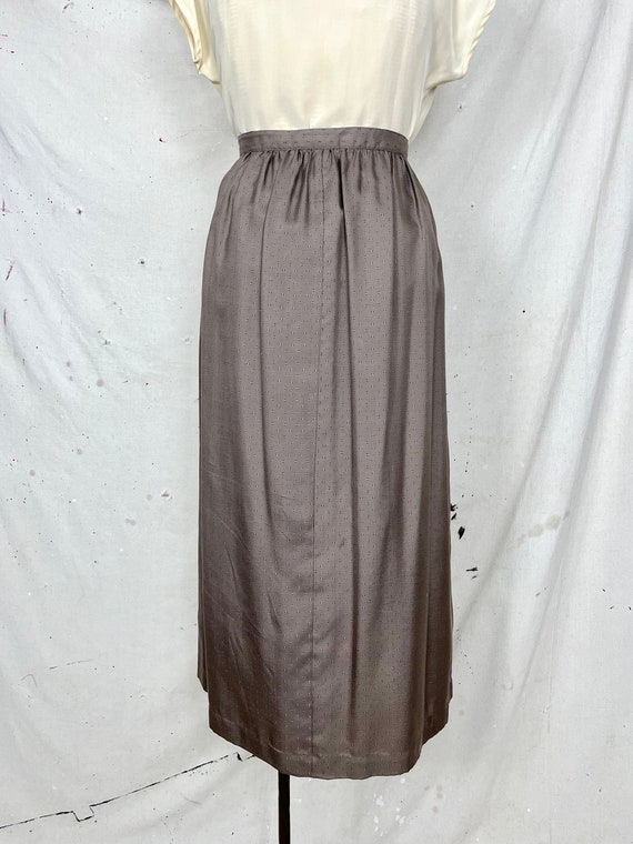 Vintage Silk Midi Skirt (M-L) - image 5