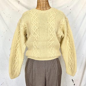 Vintage Hand Knit Fisherman Sweater (L)