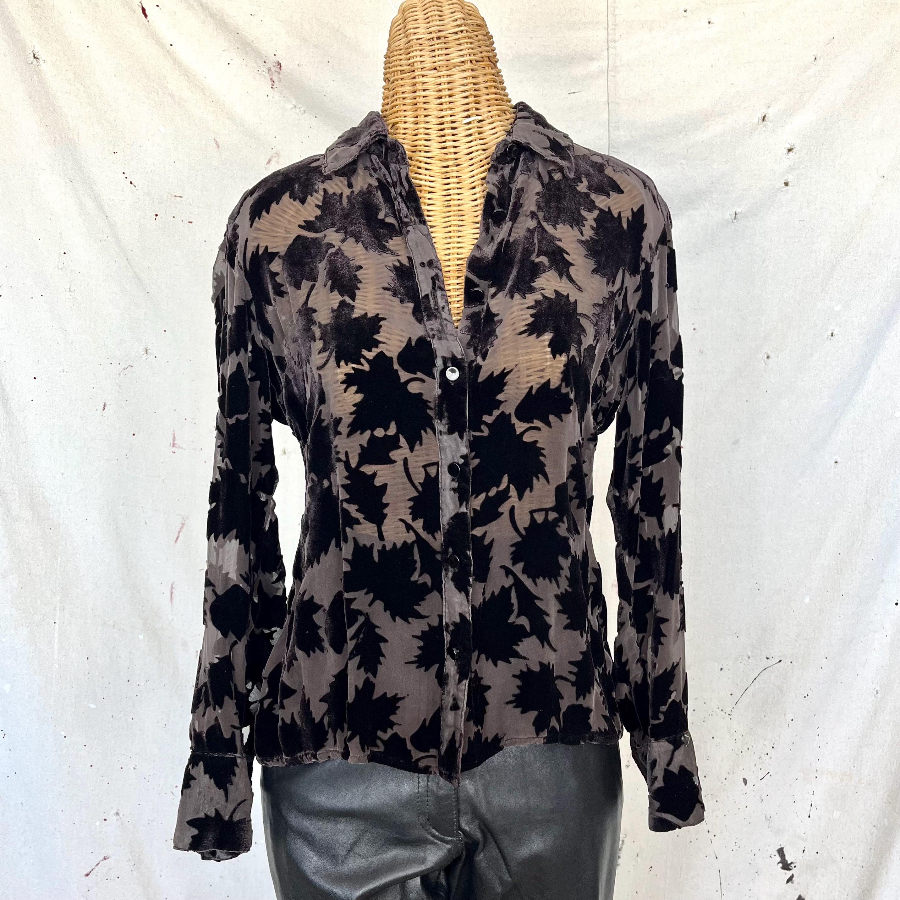 sheer velvet top