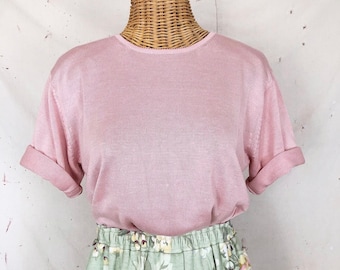 Vintage Silk Knit Tee (S-M)