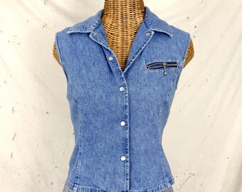 Chaleco vaquero vintage (L)