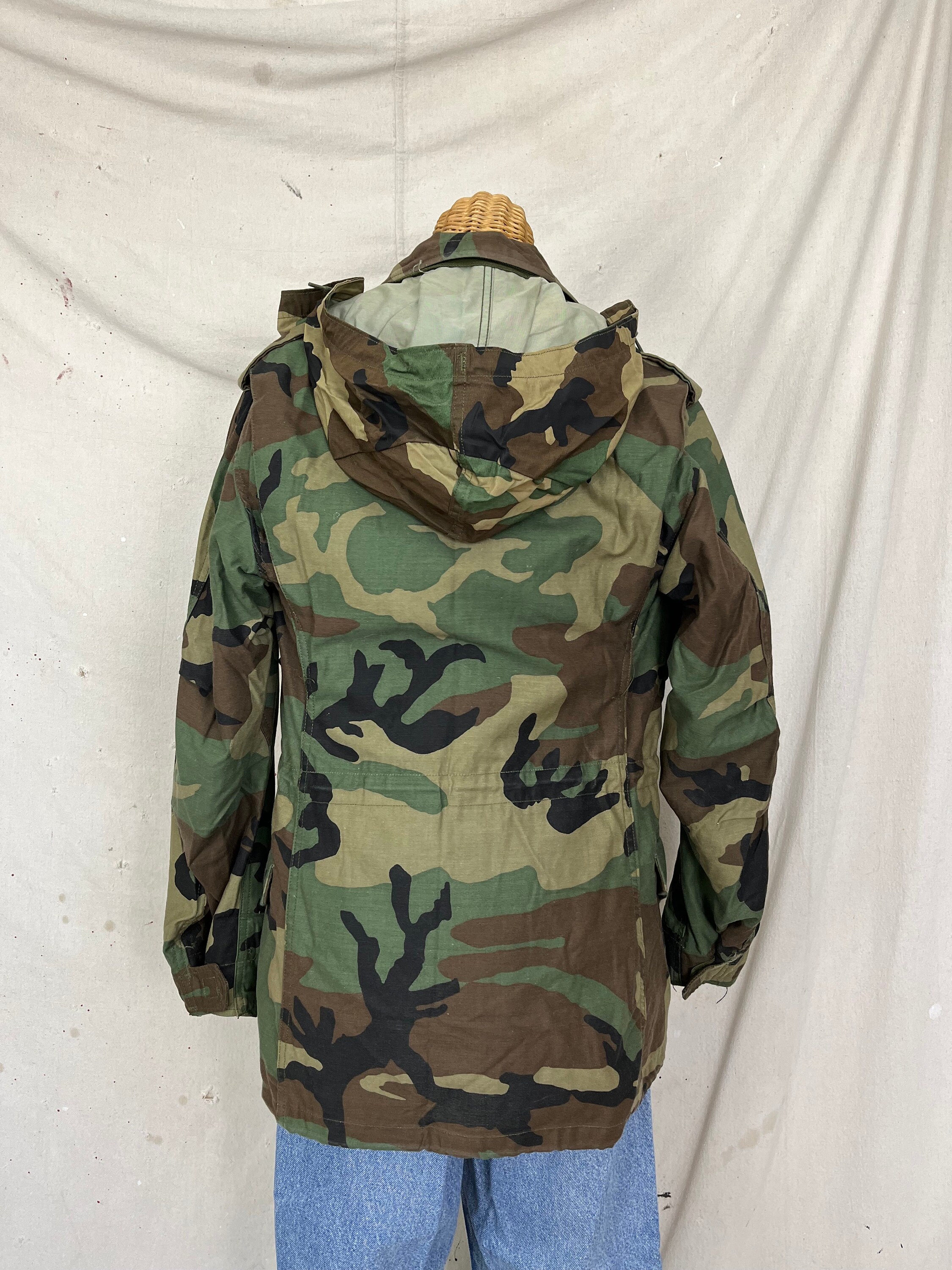 ジャケット・アウター 80s MILITARY  CAMO PARKA BLACK-DYE Vintage Camo Military Jacket – 70s 80s US Army Camouflage