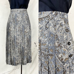 Vintage Pleated Wool Skirt (S)