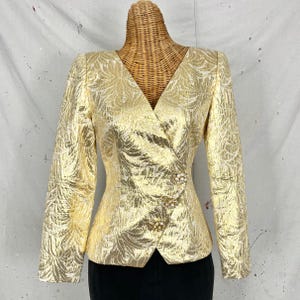 Vintage Silk Brocade Jacket (M)
