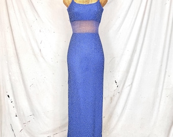 Vintage Beaded Evening Dress (XS-S)