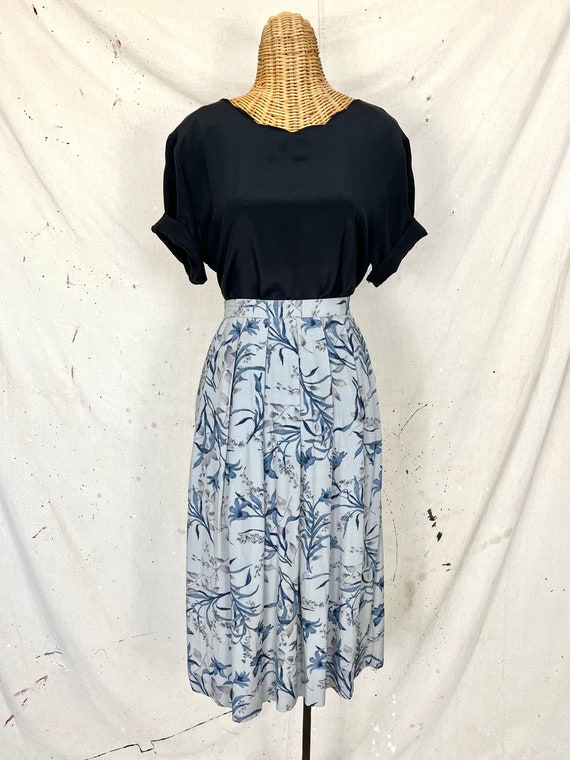 Vintage Pleated Foliage Skirt (S) - image 3