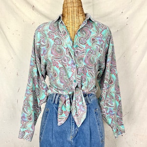 Camisa vintage de cachemira de los años 70 (M-L)