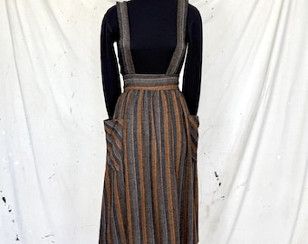 Falda con tirantes vintage de los años 70 (XS)