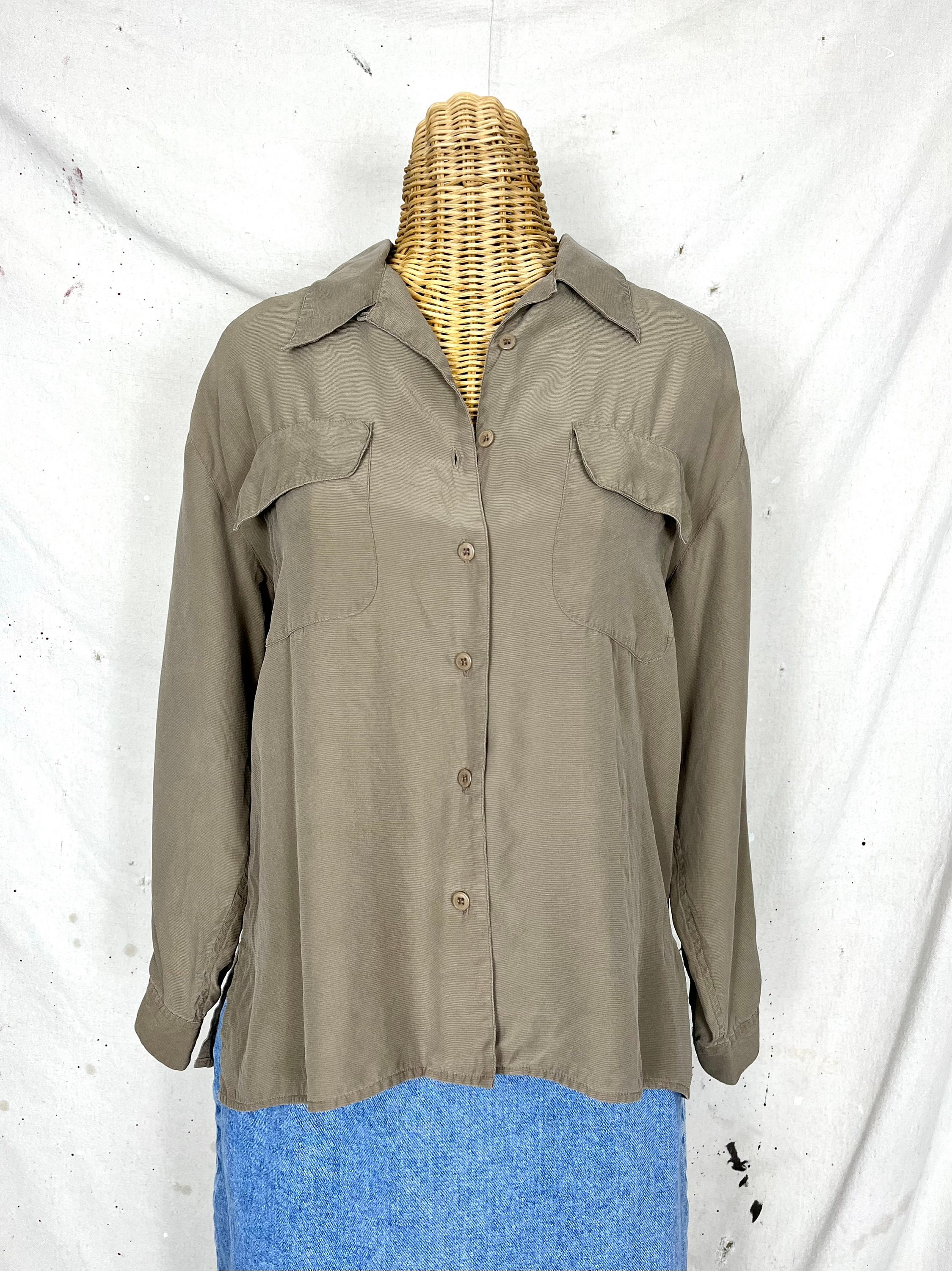 Buy Vintage Silk Pocket Shirt M Online in India - Etsy