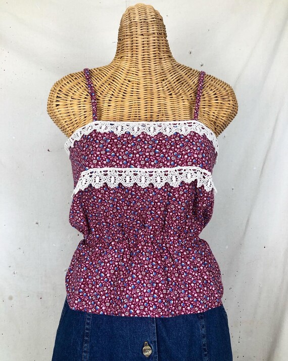Vintage 70’s Handmade Lace Top (XS-S) - image 1