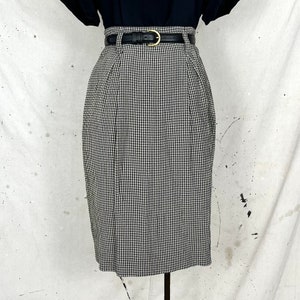 Vintage Gingham Pencil Skirt (S)