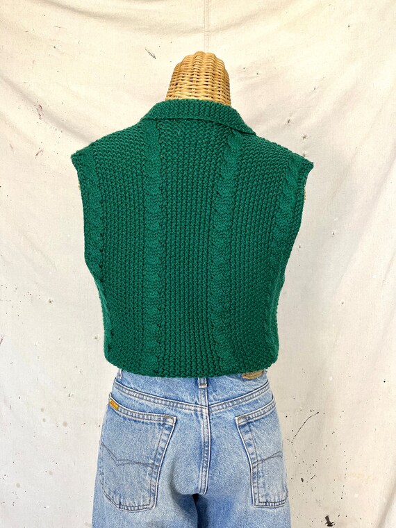 Vintage Hand Knit Vest (M) - image 4