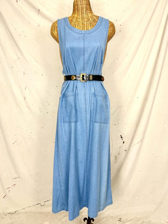 Vintage Chambray Pinafore (M) - image 2