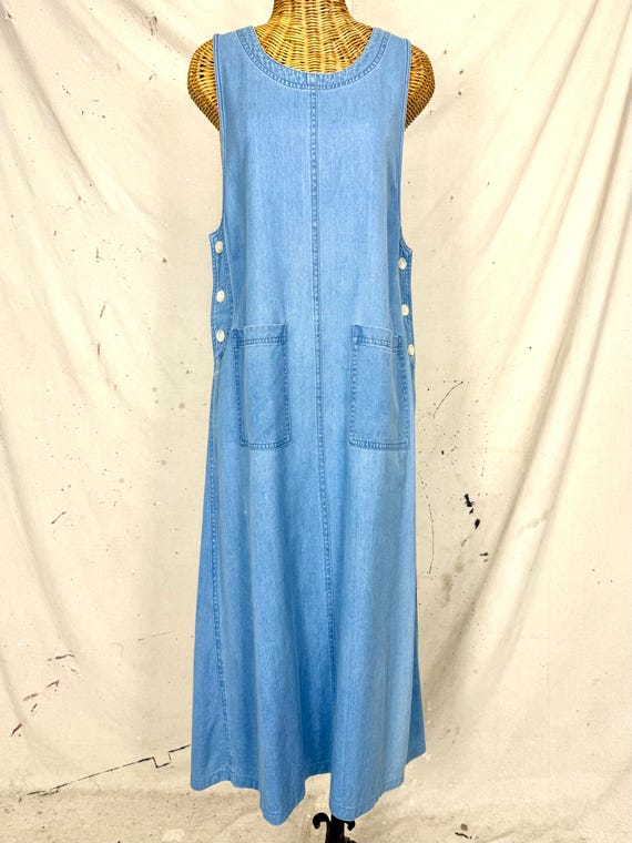 Vintage Chambray Pinafore (M) - image 7