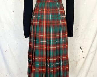 Vintage 70/80’s Ralph Lauren Plaid Pleated Skirt (S)