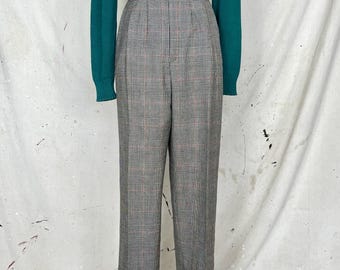 Vintage Karierte Wollhose (L)
